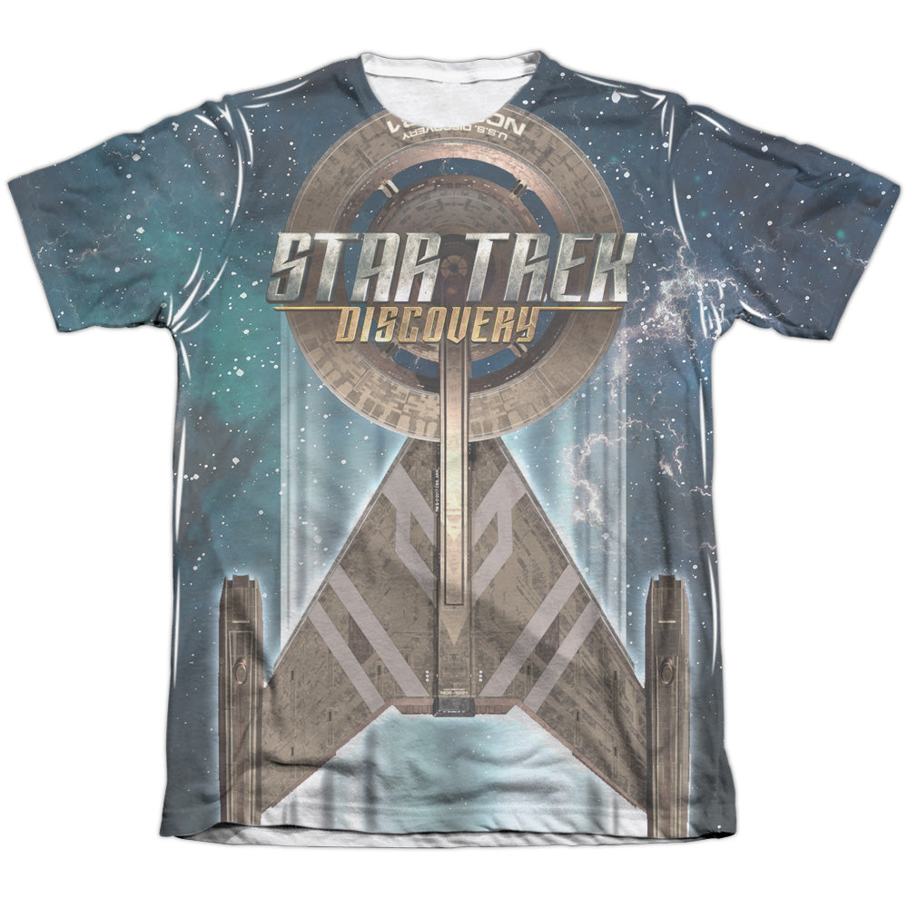 Star Trek Discovery/uss Discovery-adult Poly/cotton S/s Tee-white