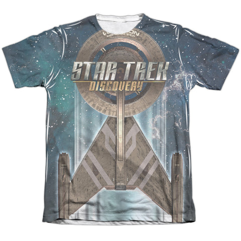 Star Trek Discovery/uss Discovery-adult Poly/cotton S/s Tee-white
