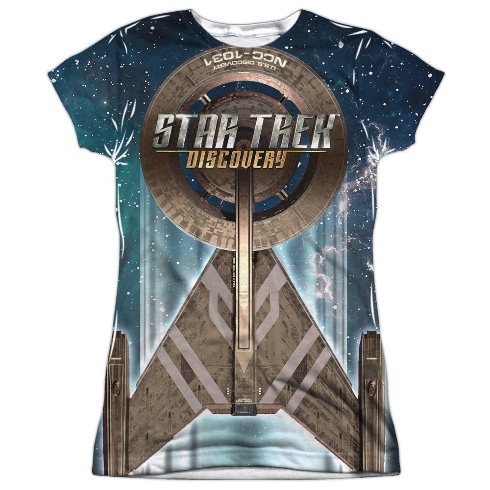 Star Trek Discovery/uss Discovery-s/s Junior Poly Crew-white