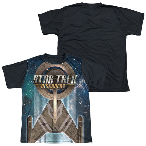 Star Trek Discovery/uss Discovery-s/s Youth White Front Black Back  -white