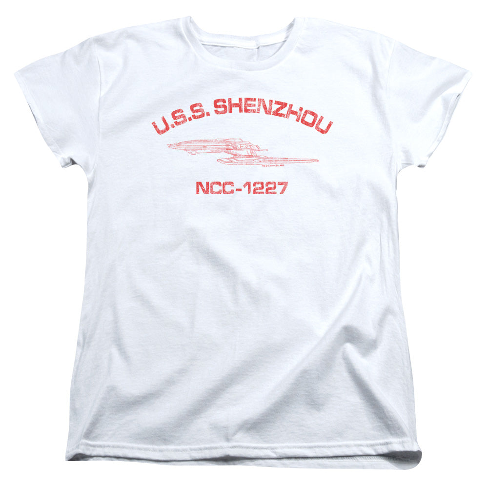 Star Trek/shenzhou Athletic-s/s Women's Tee-white