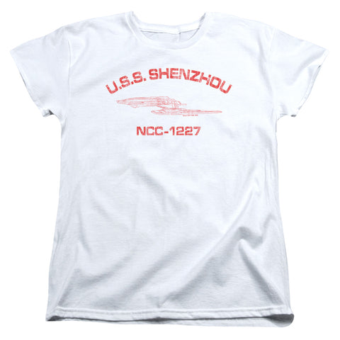 Star Trek/shenzhou Athletic-s/s Women's Tee-white