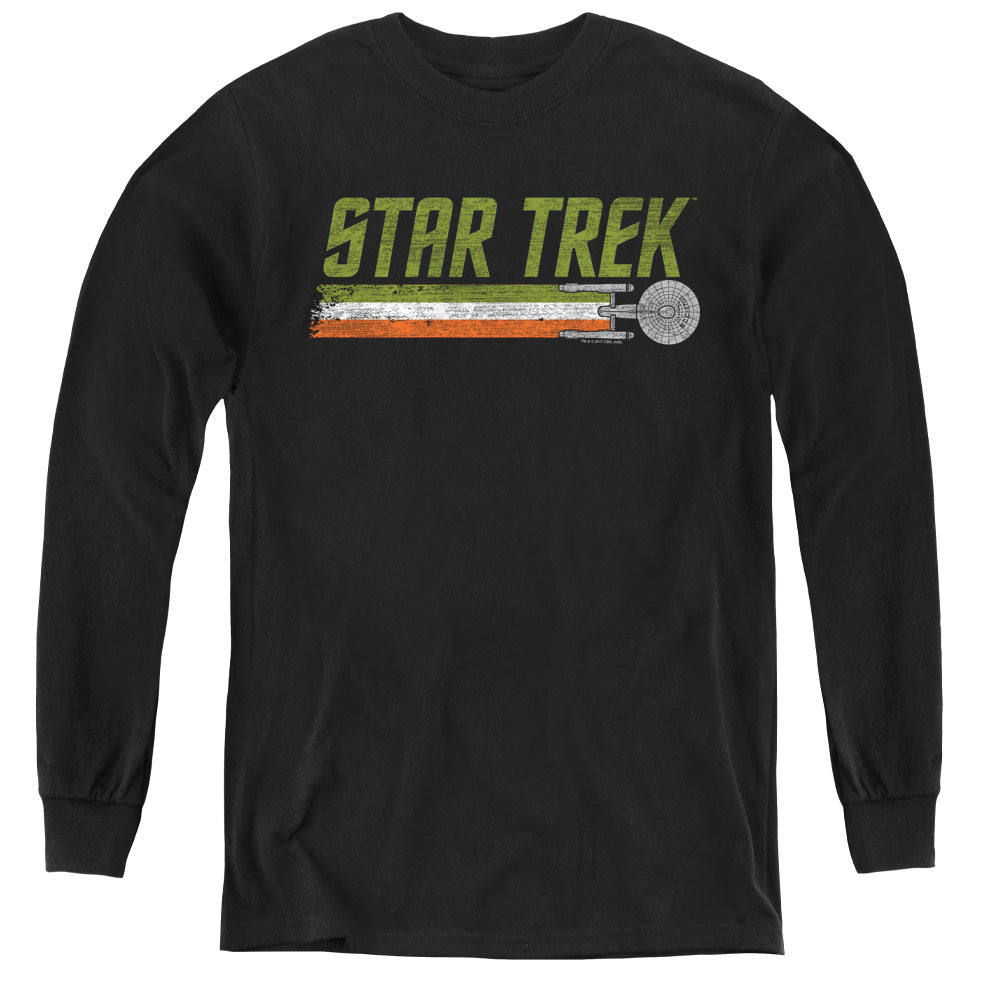 Star Trek/irish Enterprise-youth Long Sleeve Tee-black