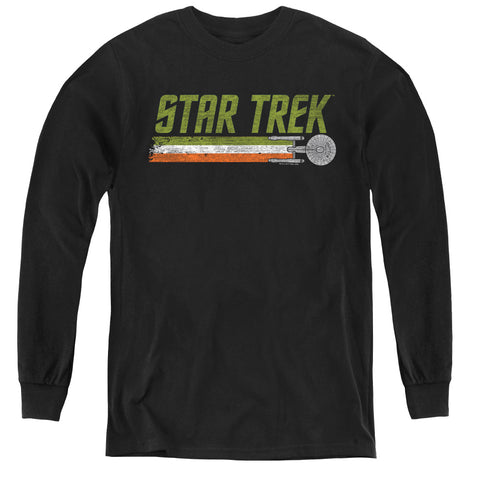 Star Trek/irish Enterprise-youth Long Sleeve Tee-black