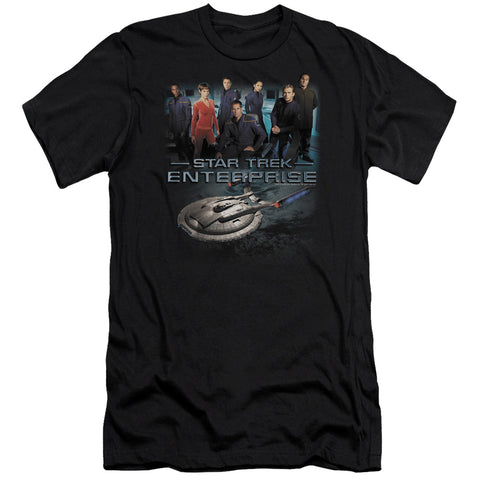 Star Trek/enterprise Crew-premuim Canvas Adult Slim Fit 30/1-black