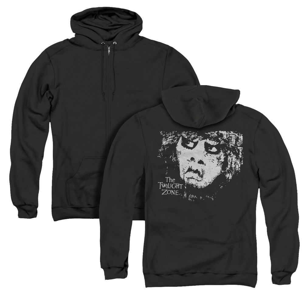 Twilight Zone/winger (back Print) - Adult Zipper Hoodie-black