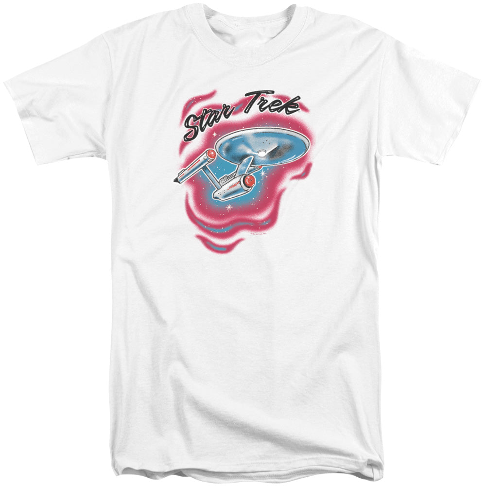 Star Trek/trek Airbrush-s/s Adult Tall 18/1-white