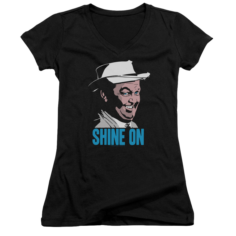 Andy Griffith/shine On-junior V-neck-black