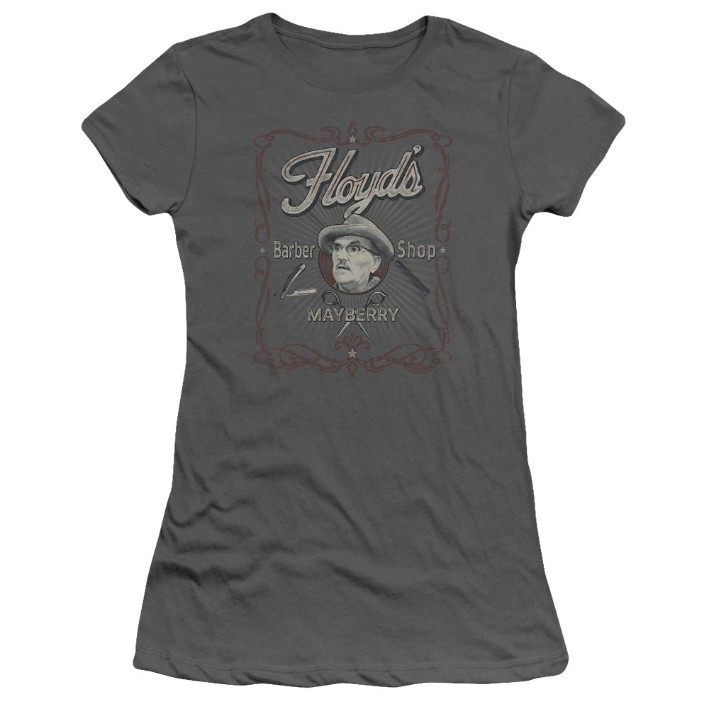 Andy Griffith/mayberry Floyds-s/s Junior Sheer-charcoal
