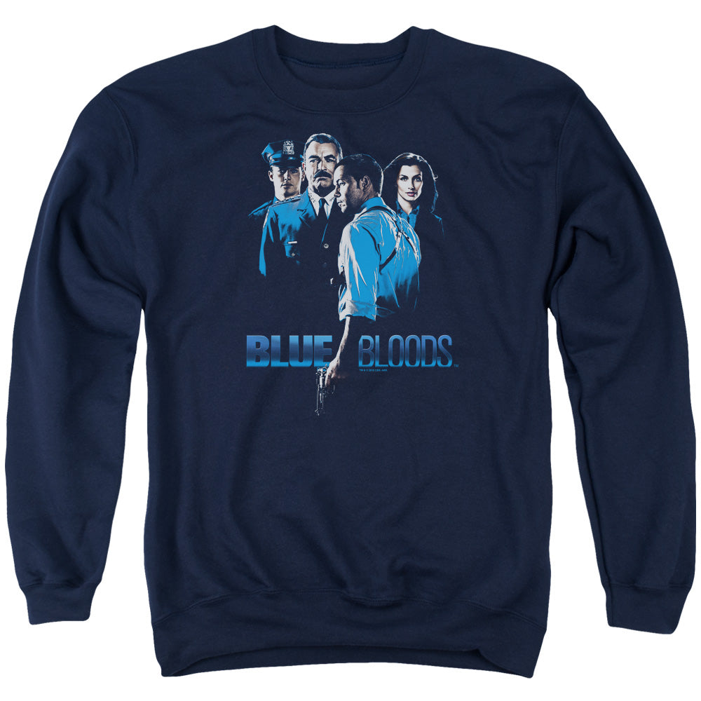 Blue Bloods/blue Inverted-adult Crewneck Sweatshirt-navy