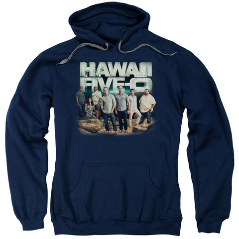 Hawaii 5 0/cast-adult Pull-over Hoodie-navy
