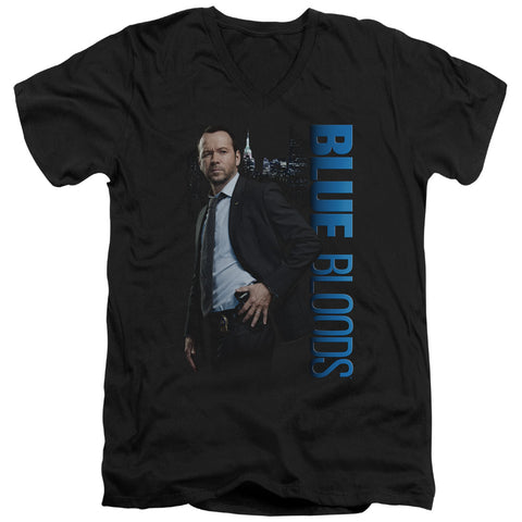 Blue Bloods/danny-s/s Adult V-neck 30/1-black