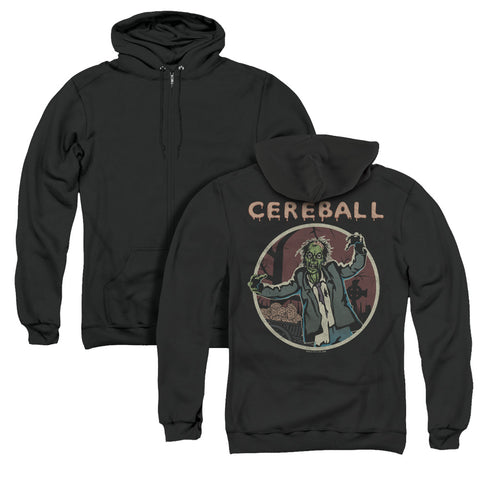 Hell Fest/cereball (back Print) - Adult Zipper Hoodie-black