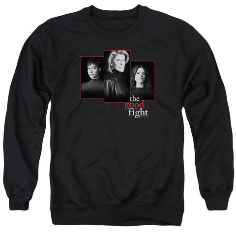 The Good Fight/the Good Fight Cast-adult Crewneck Sweatshirt-black