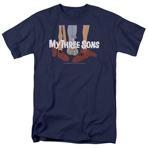 My Three Sons/shoes Logo - S/s Adult 18/1 - Navy