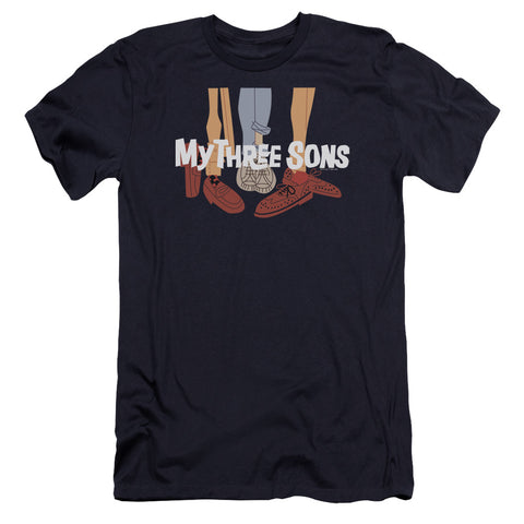 My Three Sons/shoes Logo-premuim Canvas Adult Slim Fit 30/1-navy