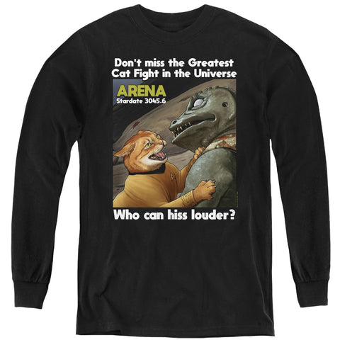Star Trek/cat Fight-youth Long Sleeve-black