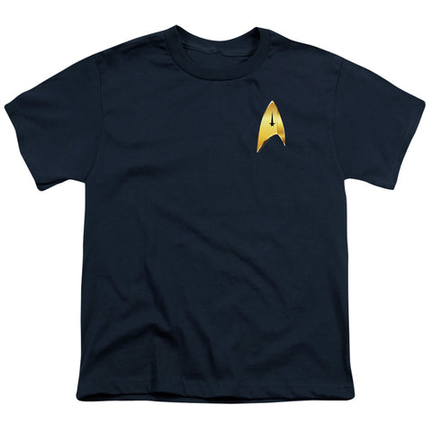Star Trek Discovery/command Badge-s/s Youth 18/1-navy