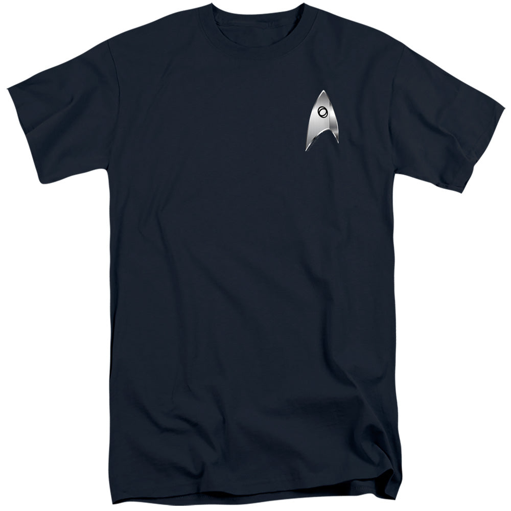Star Trek Discovery/sciences Badge-s/s Adult Tall 18/1-navy