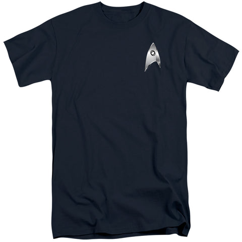 Star Trek Discovery/sciences Badge-s/s Adult Tall 18/1-navy