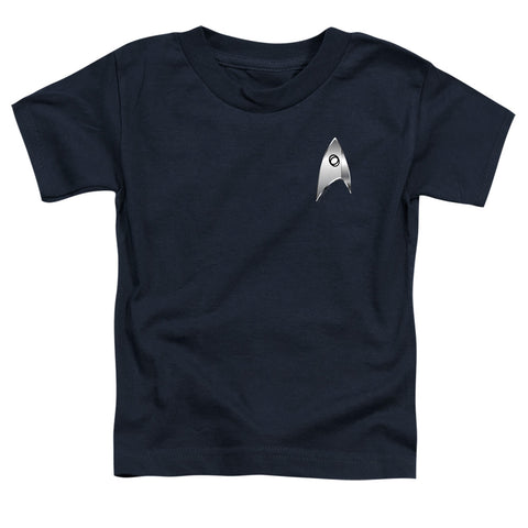 Star Trek Discovery/sciences Badge-s/s Toddler Tee-navy
