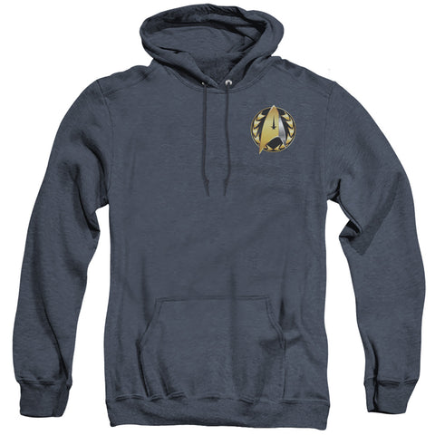 Star Trek Discovery/admiral Badge-adult Heather Hoodie-navy