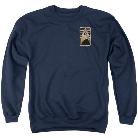 Star Trek Discovery/cadet Badge-adult Crewneck Sweatshirt-navy