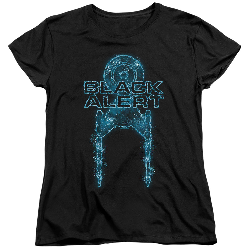 Star Trek Discovery/black Alert-s/s Women's Tee-black
