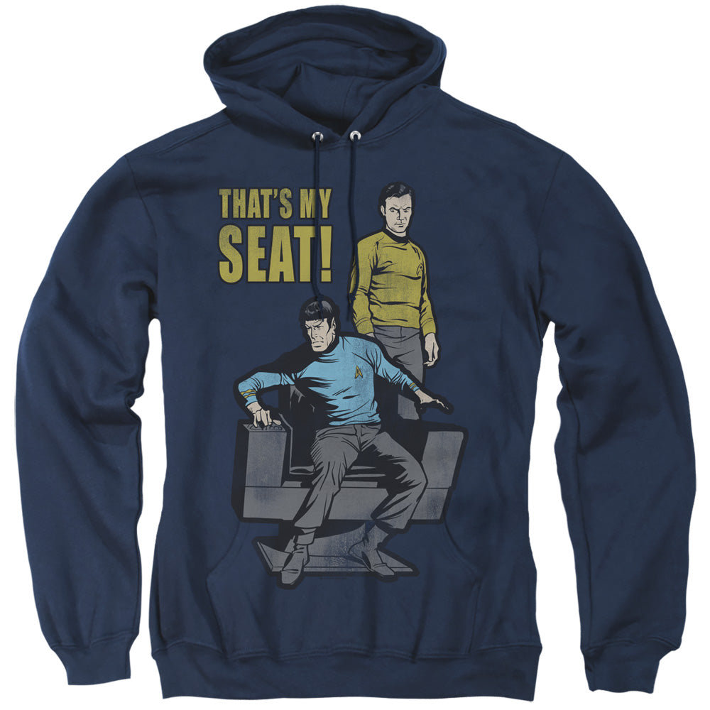Star Trek/my Seat-adult Pull-over Hoodie-royal Blue