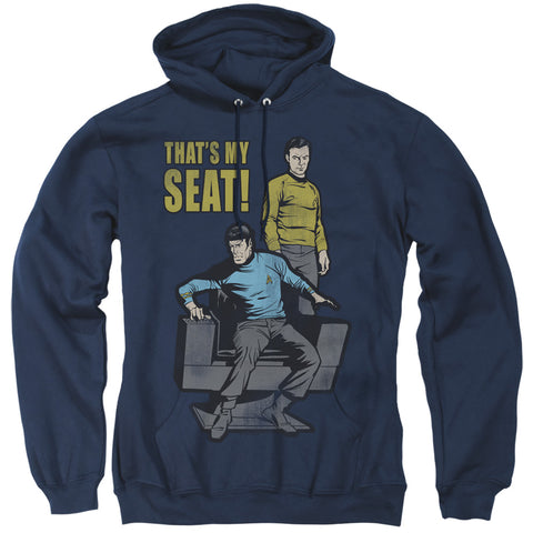 Star Trek/my Seat-adult Pull-over Hoodie-royal Blue