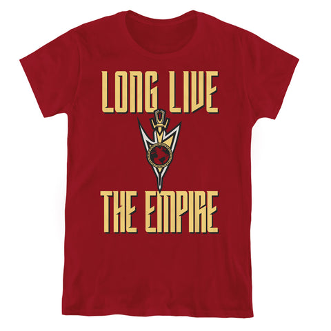 Star Trek Discovery/long Live The Empire-s/s Women's Tee-cardinal