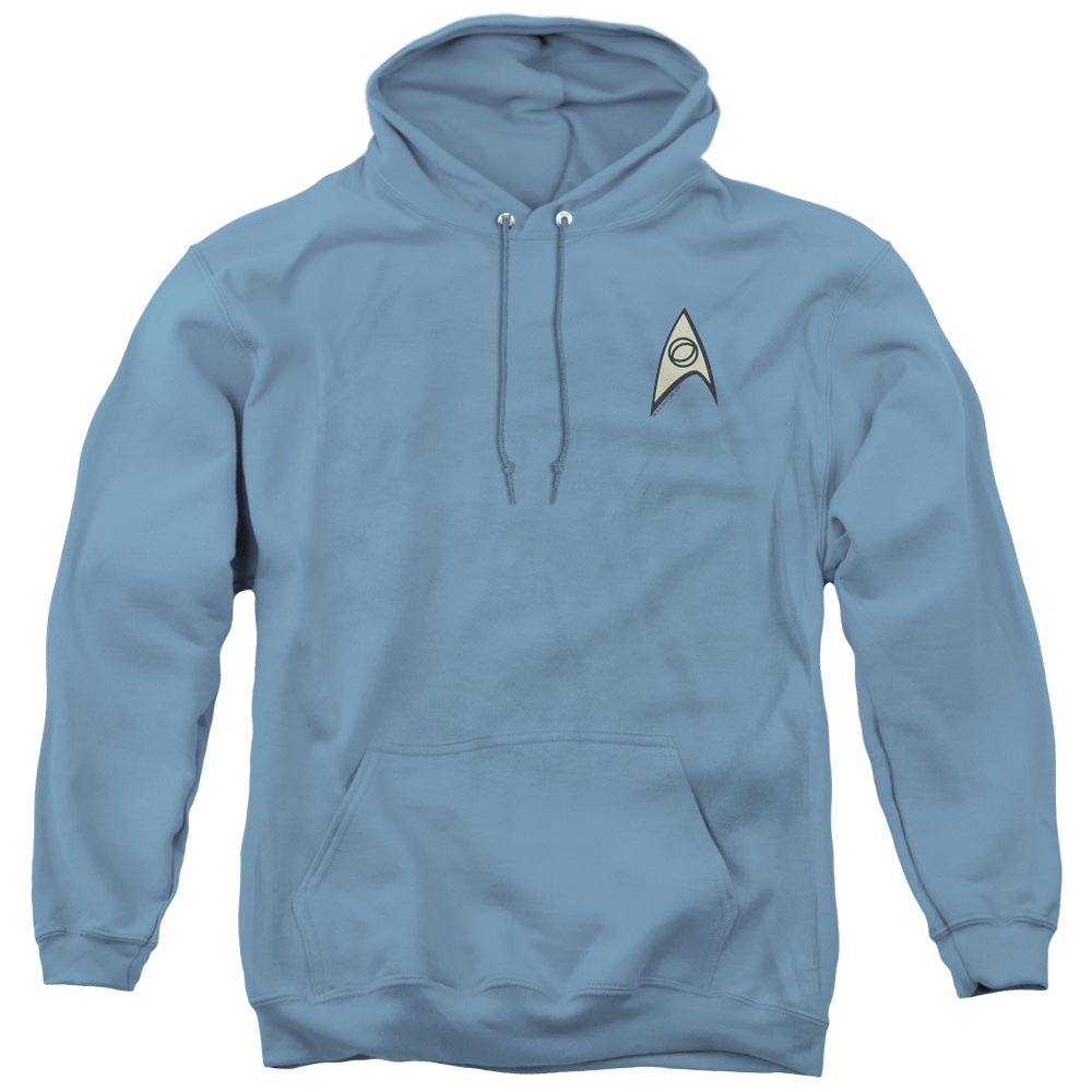 Star Trek/science Uniform-adult Pull-over Hoodie-carolina Blue