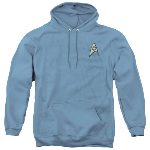 Star Trek/science Uniform-adult Pull-over Hoodie-carolina Blue