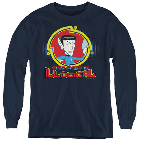 Quogs/illogical - Youth Long Sleeve Tee - Navy
