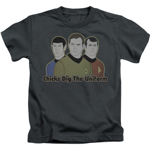 Star Trek/dig It - S/s Juvenile 18/1 - Charcoal