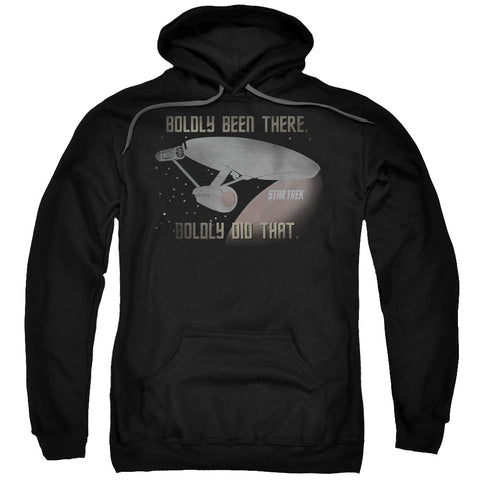 Star Trek/boldly Did That-adult Pull-over Hoodie-black