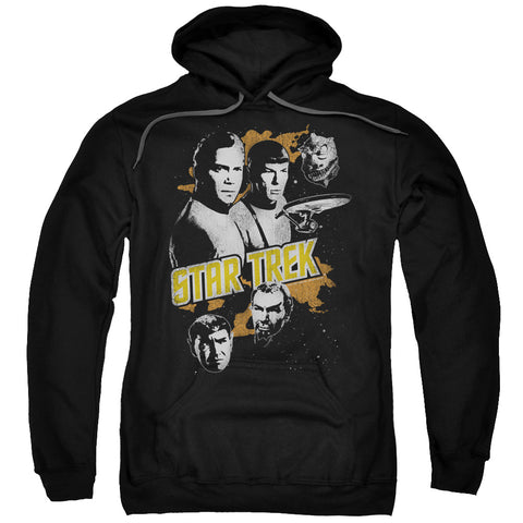 Star Trek/graphic Good Vs Evil-adult Pull-over Hoodie-black