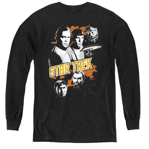 Star Trek/graphic Good Vs Evil - Youth Long Sleeve Tee - Black