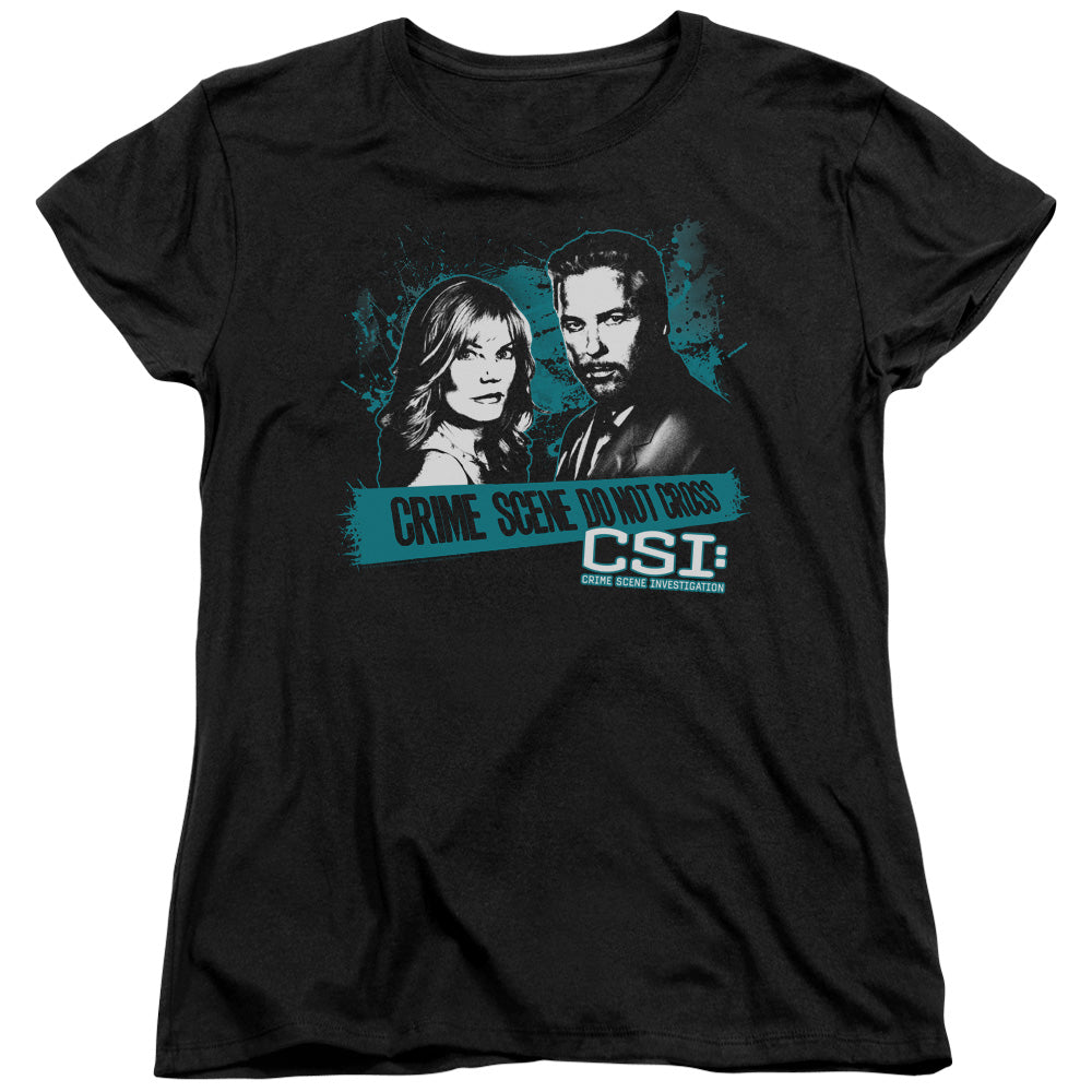 Csi/cross The Line - S/s Womens Tee - Black