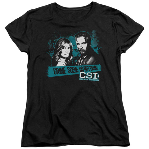Csi/cross The Line - S/s Womens Tee - Black