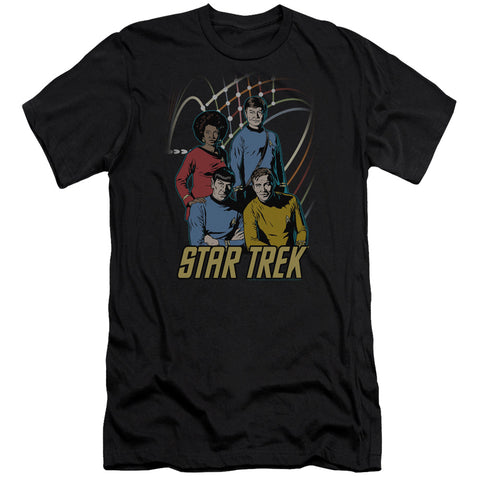 Star Trek/warp Factor 4-premuim Canvas Adult Slim Fit 30/1-black