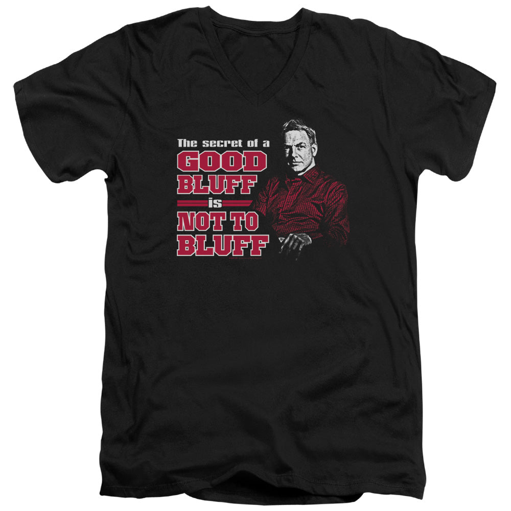 Ncis/no Bluffing - S/s Adult V-neck - Black