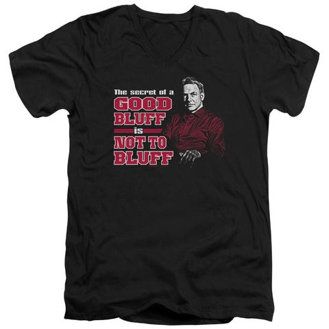 Ncis/no Bluffing - S/s Adult V-neck - Black