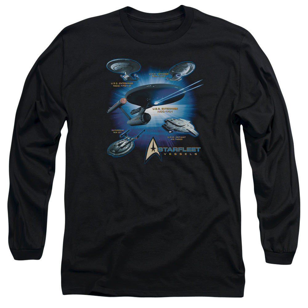 Star Trek/starfleet Vessels - L/s Adult 18/1 - Black