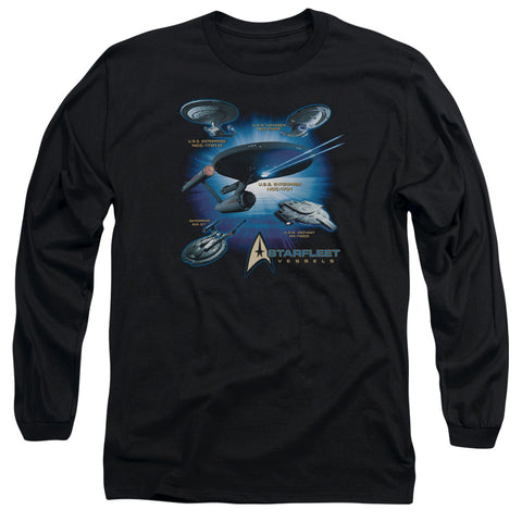 Star Trek/starfleet Vessels - L/s Adult 18/1 - Black