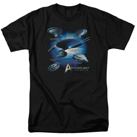 Star Trek/starfleet Vessels - S/s Adult 18/1 - Black