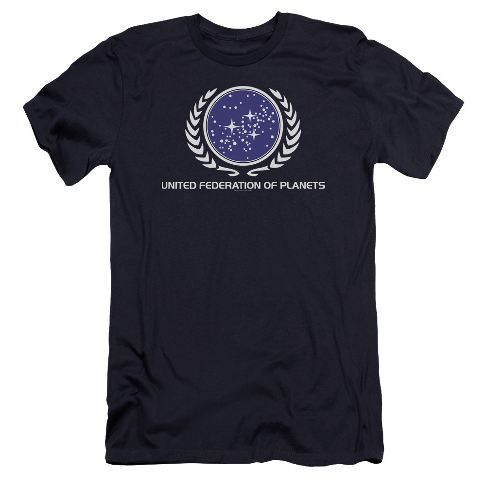 Star Trek/united Federation Logo-premuim Canvas Adult Slim Fit 30/1-navy