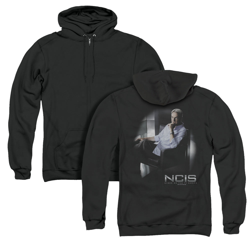 Ncis/gibbs Ponders (back Print) - Adult Zipper Hoodie - Black