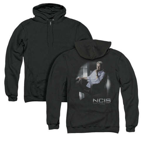 Ncis/gibbs Ponders (back Print) - Adult Zipper Hoodie - Black