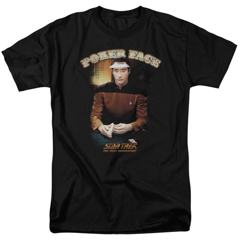 Star Trek/poker Face - S/s Adult 18/1 - Black